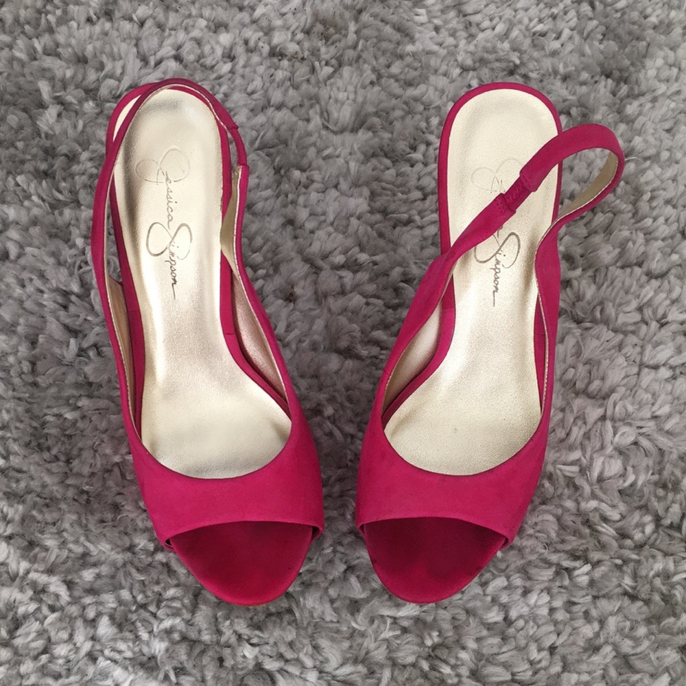 Jessica Simpson pink heels